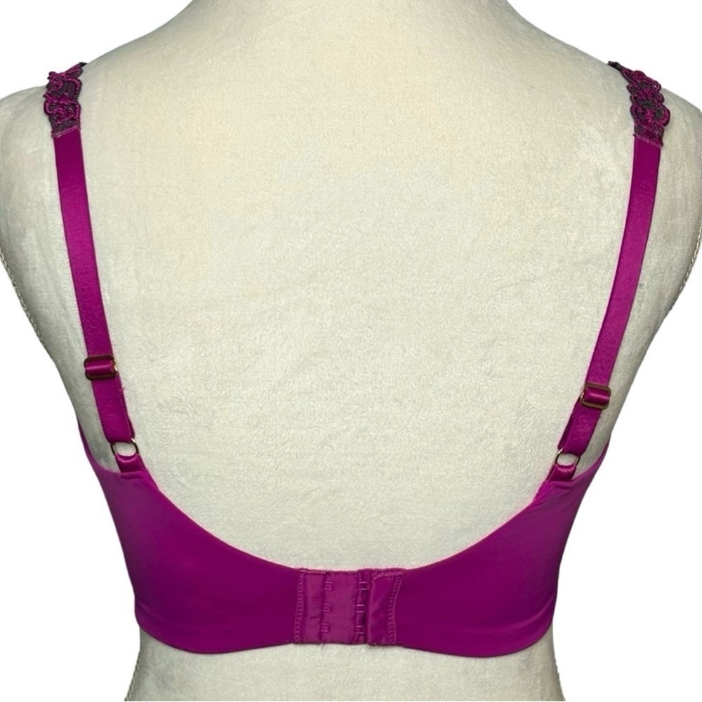 NATORI Bra Full coverage Underwire Adj lace straps Pink Gray Like new 38DDD/38F - Picture 7 of 13